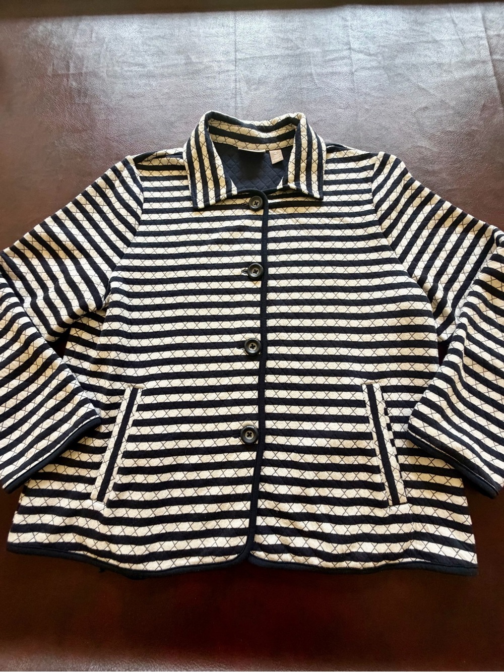 Chico’s Soft Knit Jacket, size large (size 2)